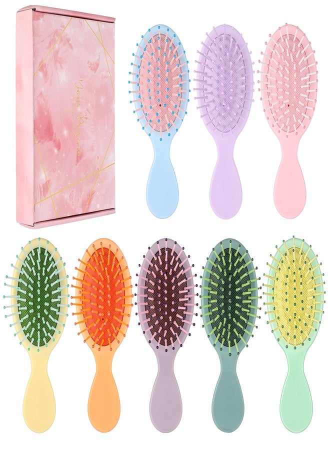ProSuites 8 Pcs Mini Hair Brush for Girls,Colorful Small Hair Brush Pocket Travel Mini Hair Wet Brush Makeup Party Favors for Home,Bridesmaid,Birthday,Christmas - Image 1